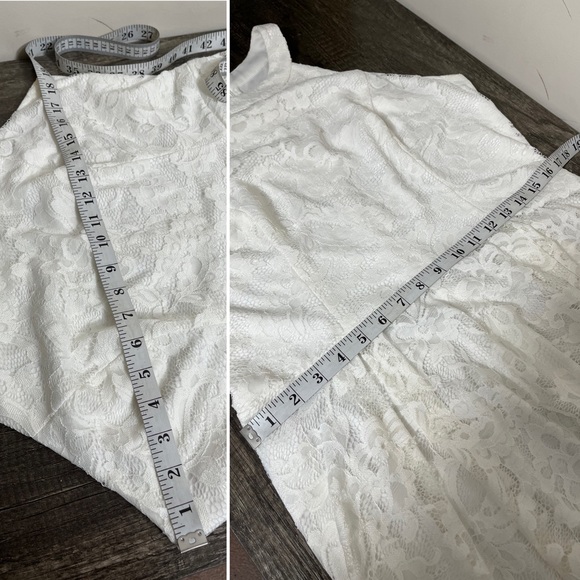 🎉HP🎉 Dressystar Cream High-Low Lace Dress, Size 2X - Picture 9 of 11